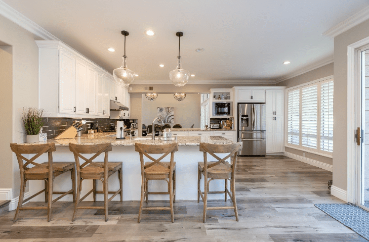 a beige kitchen